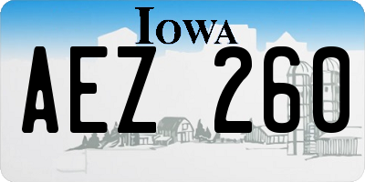 IA license plate AEZ260