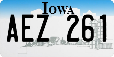 IA license plate AEZ261