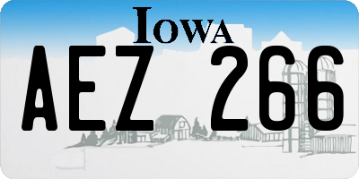 IA license plate AEZ266