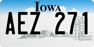 IA license plate AEZ271