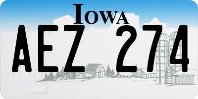 IA license plate AEZ274