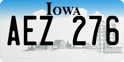 IA license plate AEZ276