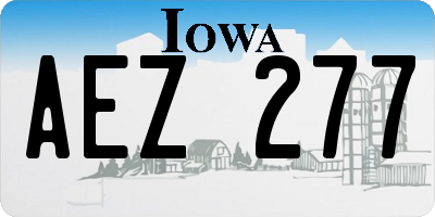 IA license plate AEZ277
