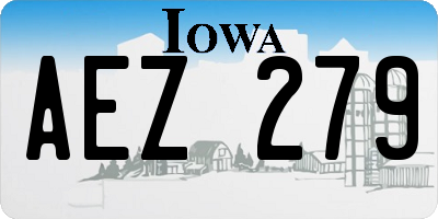 IA license plate AEZ279