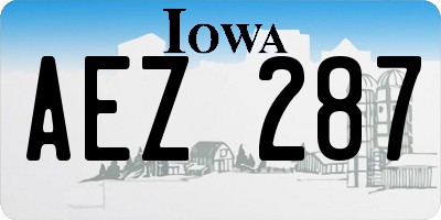 IA license plate AEZ287