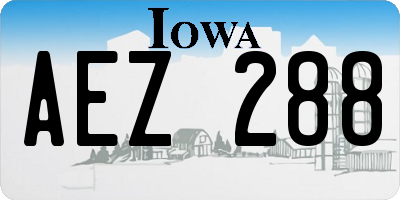 IA license plate AEZ288