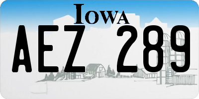 IA license plate AEZ289
