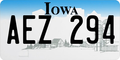 IA license plate AEZ294
