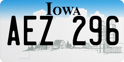 IA license plate AEZ296
