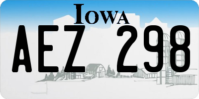 IA license plate AEZ298