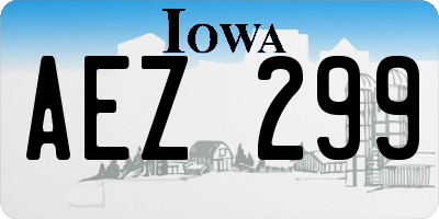 IA license plate AEZ299