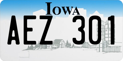 IA license plate AEZ301