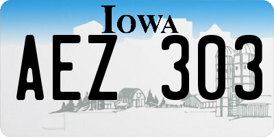 IA license plate AEZ303