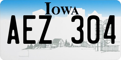 IA license plate AEZ304