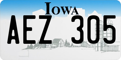 IA license plate AEZ305