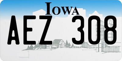 IA license plate AEZ308