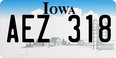 IA license plate AEZ318