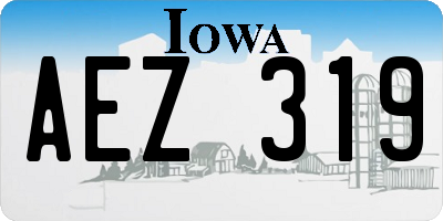 IA license plate AEZ319