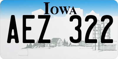 IA license plate AEZ322