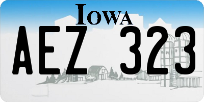 IA license plate AEZ323