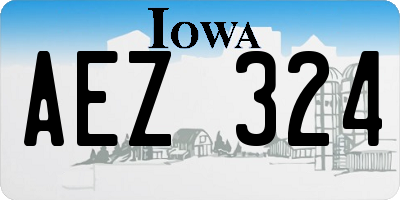IA license plate AEZ324