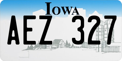 IA license plate AEZ327