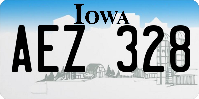 IA license plate AEZ328