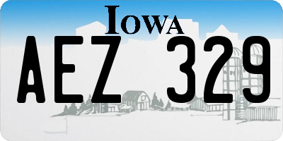 IA license plate AEZ329