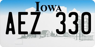 IA license plate AEZ330