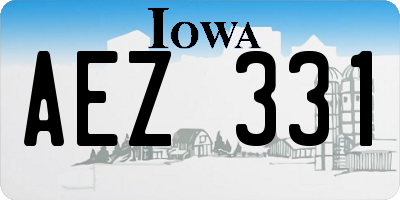 IA license plate AEZ331