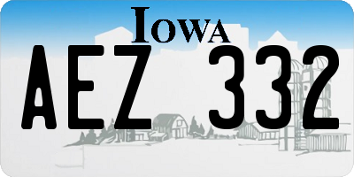 IA license plate AEZ332