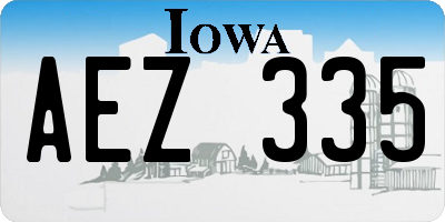 IA license plate AEZ335
