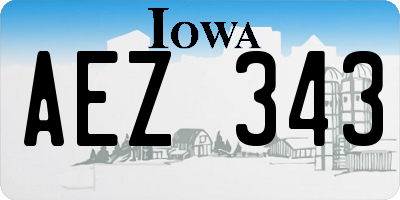 IA license plate AEZ343