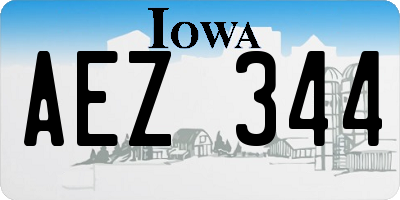 IA license plate AEZ344