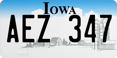 IA license plate AEZ347