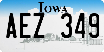 IA license plate AEZ349