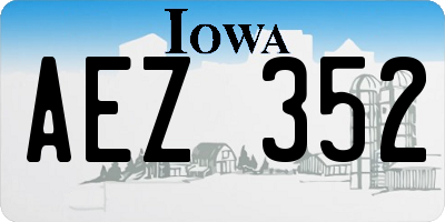 IA license plate AEZ352