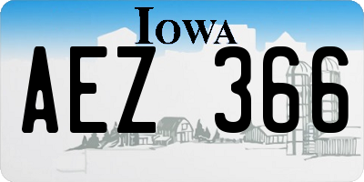 IA license plate AEZ366