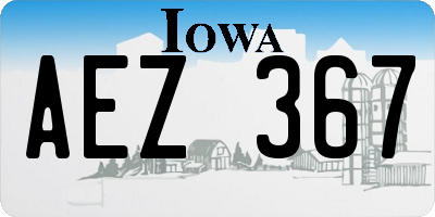 IA license plate AEZ367