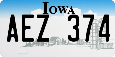 IA license plate AEZ374