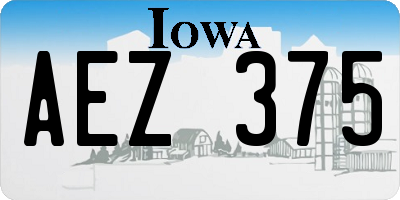 IA license plate AEZ375