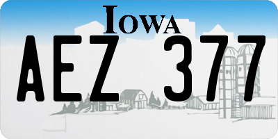 IA license plate AEZ377