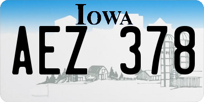 IA license plate AEZ378