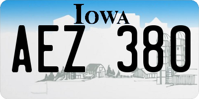 IA license plate AEZ380