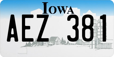 IA license plate AEZ381