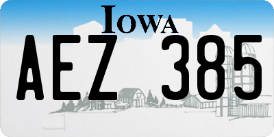 IA license plate AEZ385