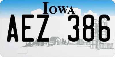 IA license plate AEZ386