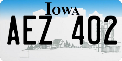 IA license plate AEZ402