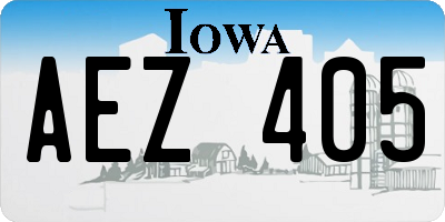 IA license plate AEZ405