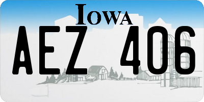 IA license plate AEZ406